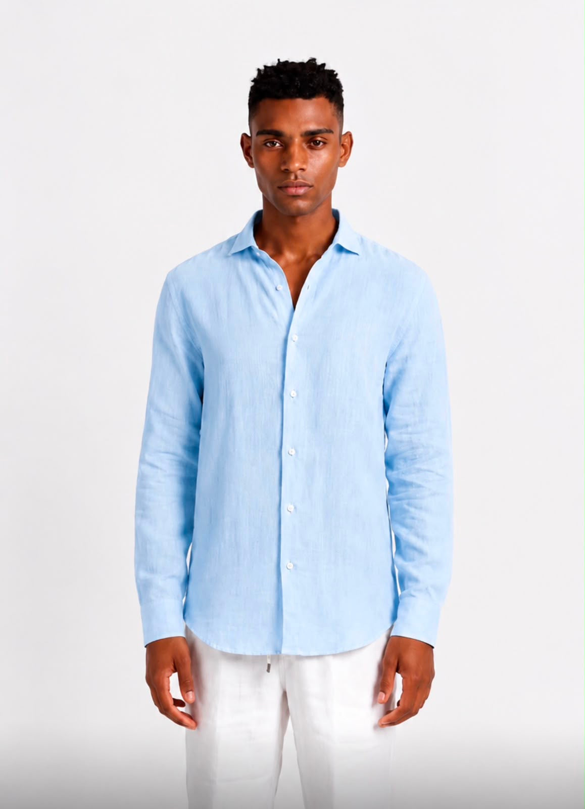 Sky Blue Linen Chemise