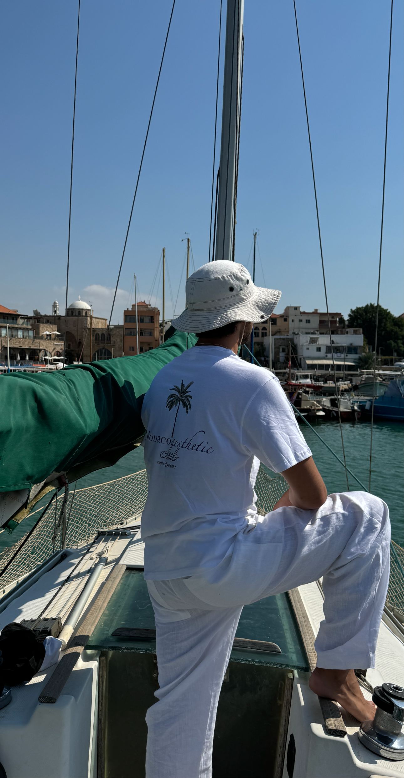 MONACO Aesthetic - Short Sleeve Cotton T-shirt