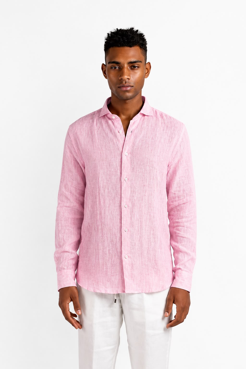 Pink Linen Chemise