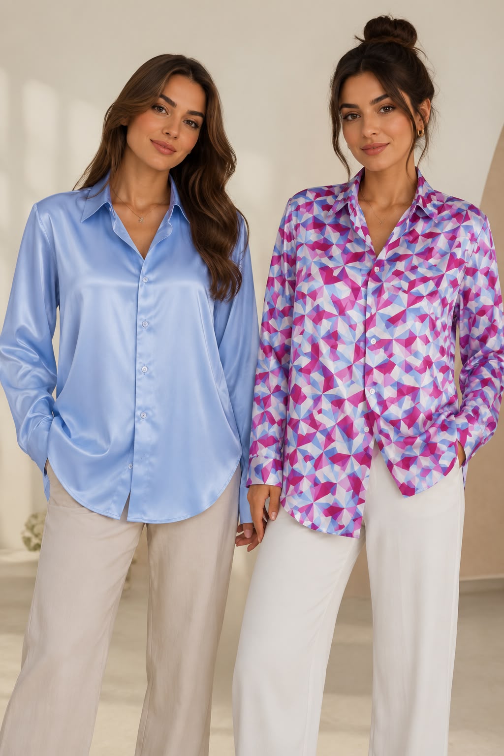Sky Blue Silk Set