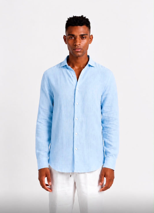 Sky Blue Linen Chemise