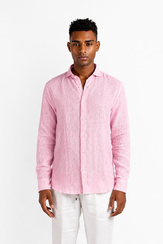Pink Linen Chemise