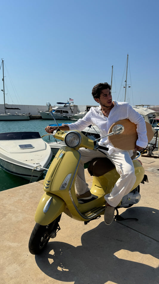 Men Italian Linen Long Sleeve